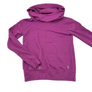 Soffe Women's Medium‎ Pink Pullover Funnel Neck & Long Sleeves fox embroidered